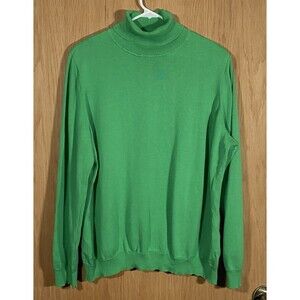 Lauren Ralph Lauren Women's Sz 2X Kelly Green Turtleneck Logo Career Old Money